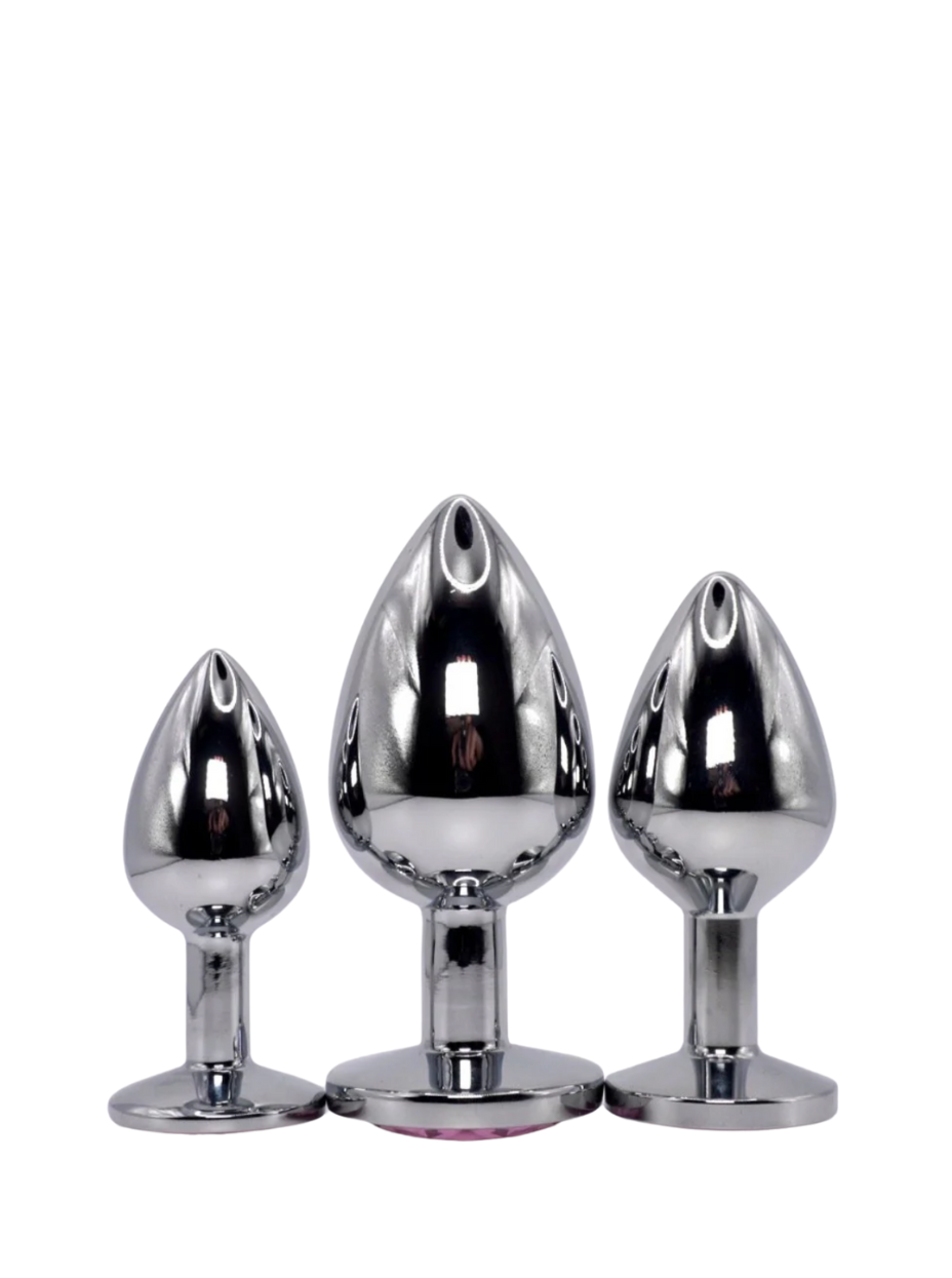 Butt Plugs x 3 Press Pleasure Butt Plugs x 3 Press Pleasure